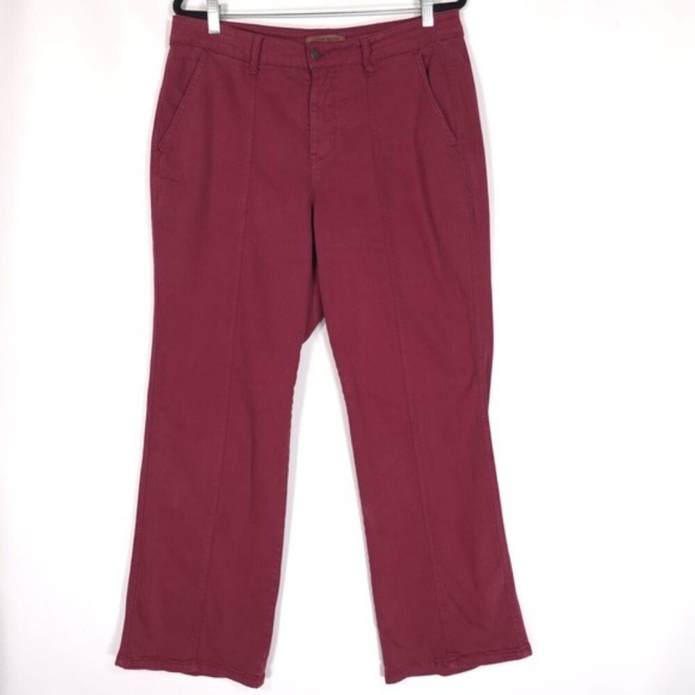 Judy Blue Maroon Wide Leg Flare Jeans